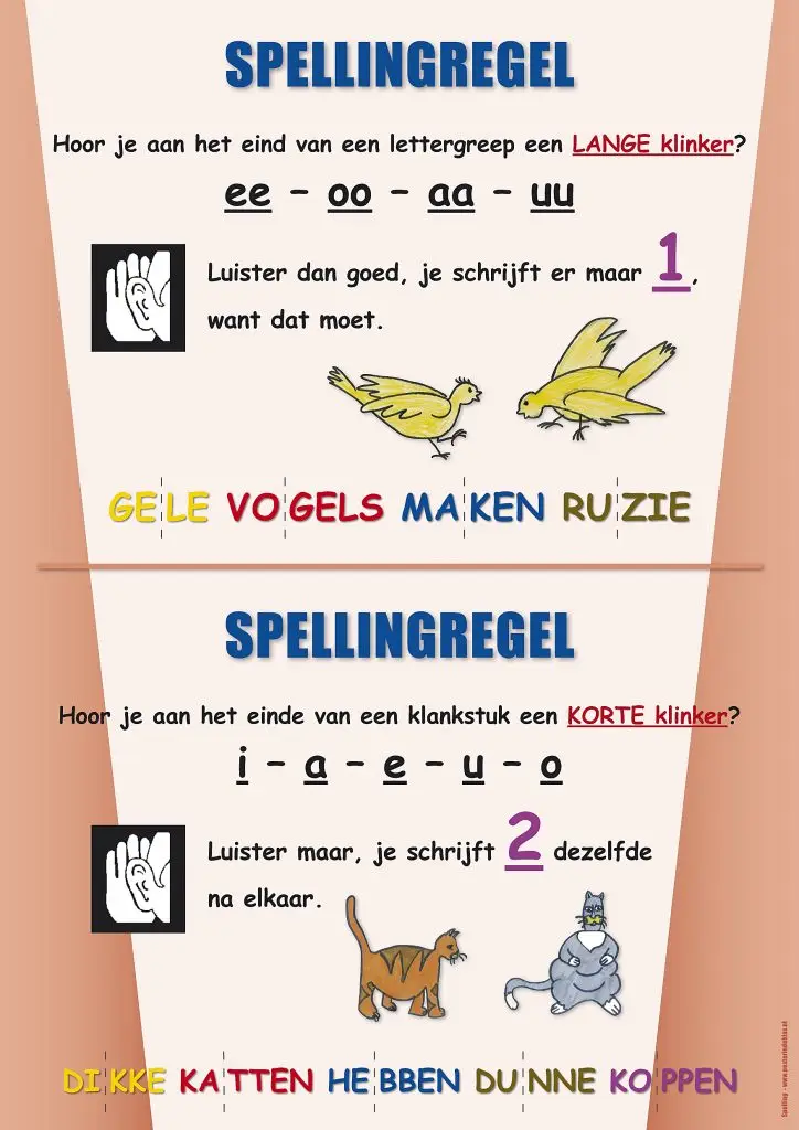 Educatieve Poster spelling taal
