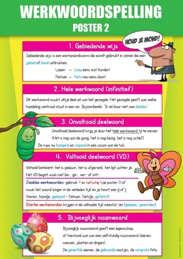Poster 2 Werkwoordspelling Taal voor gebruik in de klas