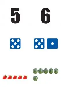 Getallen-5-6-poster in de klas getallenlijn