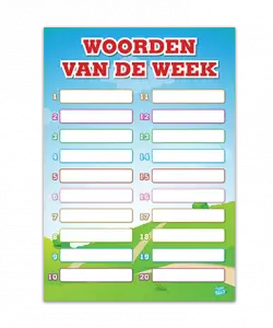Poster in de klas Woorden van de Week educatieve posters voor klas of thuis