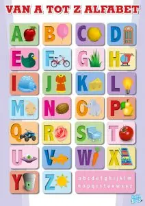 Poster alfabet A t/m Z educatieve posters voor klas of thuis
