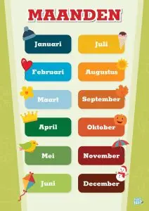 Poster maanden van het jaar